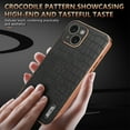 thumbnail image 3 of Allytechgroup Stylish Crocodile Pattern iPhone 14 Plus Case, Slim Fit Shockproof Anti-Scratch Luxury PU Leather Bumper Phone Case for Apple iPhone 14 Plus, Black, 3 of 8