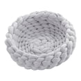 thumbnail image 1 of Cesta de algodón tejida para gatos Cestas para gatos Cama para gatos pequeños y medianos Gris claro, 1 of 9