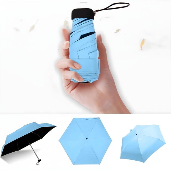 GASTROPOD Travel Mini Umbrella for Purse with Case-Small Compact Uv Umbrella Protection Sun-Lightweight Tiny Pocket Umbrella for Women, Girls