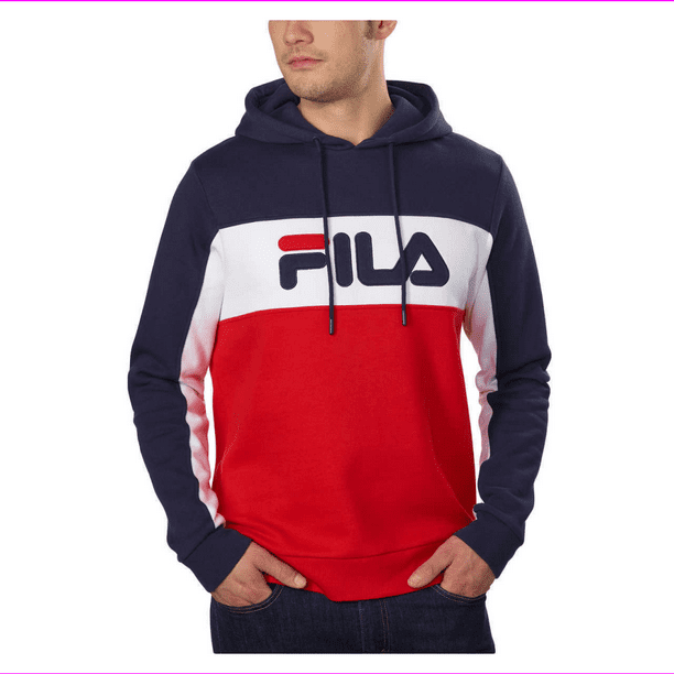 Fila Men's Fleece Hoodie L/Red/White/Blue - Walmart.com