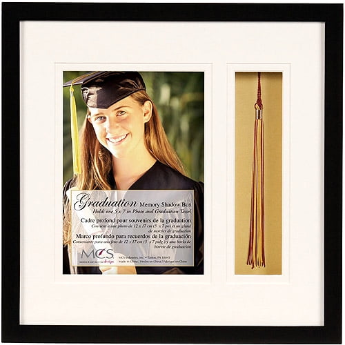 Black and silver graduation photo frame with tassel craft holds 4x6 inch pic... 