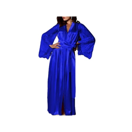 

Lingerie Women Silk Lace Robe Dress Babydoll Nightdress Nightgown Sleepwear