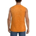 thumbnail image 4 of Pofeuu Orange Glitter2 Print Men's Muscle T-Shirt, Sleeveless, Muscle Tank, Classic Muscle Tee Top For Men Casual Sleeveless Muscle T-Shirt Trendy Clothes-Large, 4 of 7