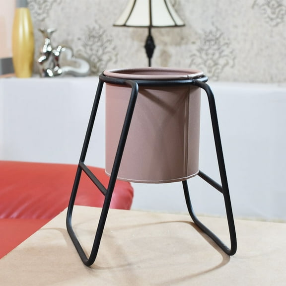 Eco-Friendly Handmade 100% Iron Round Modern Tan Color 8.46'' x 8.86'' x 10.04'' Planters Pot for Lawn, Balcony, Garden, Terrace, Patios, Restaurant, Banquet Hall, Spa, Beauty Parlor etc.