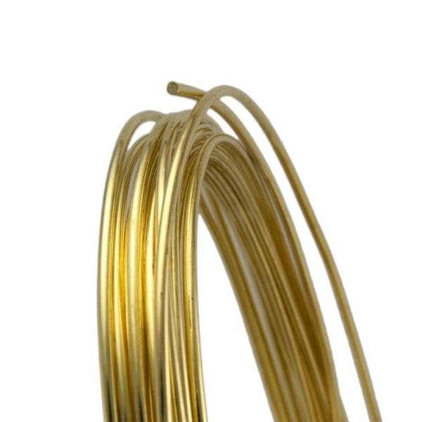 22 Gauge Round Half Hard Yellow Brass Wire 25FT Walmart