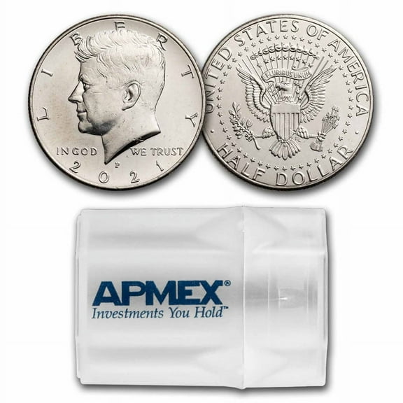 2021-P Kennedy Half Dollar 20-Coin Roll BU