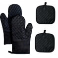thumbnail image 1 of Juego de guantes para horno XUKOKELY de 4 piezas resistentes al calor hasta 500 °F, 1 of 6