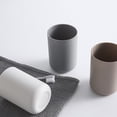 thumbnail image 2 of HOMOBABE 5Pcs Toothbrush Cup Grey Plastic Bathroom Accessories for Home Use, 2 of 8