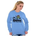 thumbnail image 4 of Off Grid Tropical Paradise Vacation Unisex Plus Fleece Graphic Sweatshirt Brisco Brands 2X, 4 of 5