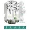 thumbnail image 2 of Black Gray Fruit Tie Up Curtains for Windows 45 Inch Length Balloon Curtains Kitchen Adjustable Balloon Window Shade Vintage Plant Nature Botanical Flower Tie Up Bathroom Curtain Window 52"x45", 2 of 6
