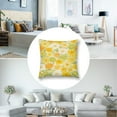 thumbnail image 4 of 2PCS Floral Colorful Flower Pillow Cover Decorative Square Cushion Accent Polyester 18x18 Inch for Sofa Chair, 4 of 7