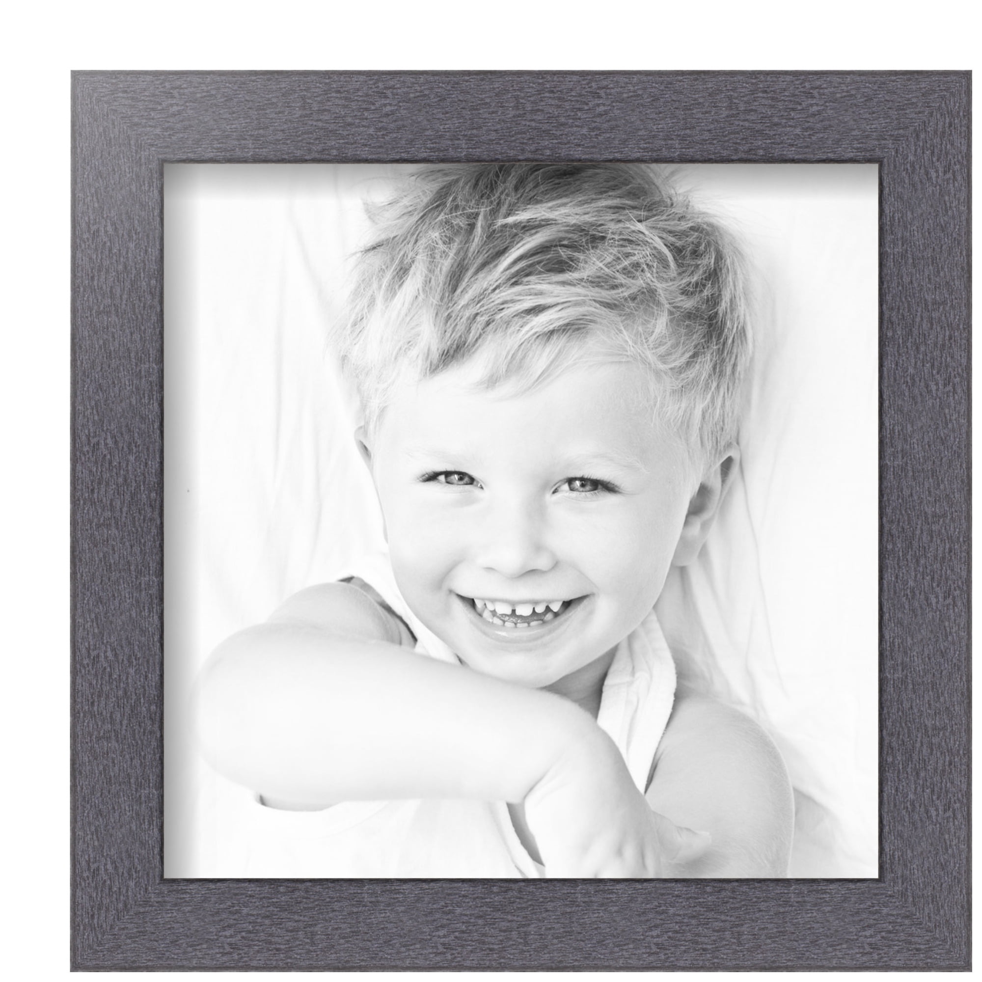 ArtToFrames 10" x 10" Tungsten Picture Frame, 10x10 inch Gray MDF Poster Frame (WOM-4640), 2 Pack