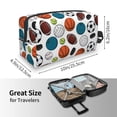 thumbnail image 3 of Uemuo Color Balls Pattern Portable Toiletry Bags with Handle, Waterproof travel Make up Bags for Women, Large Capacity Travel Cosmetic Bags, 3 of 9
