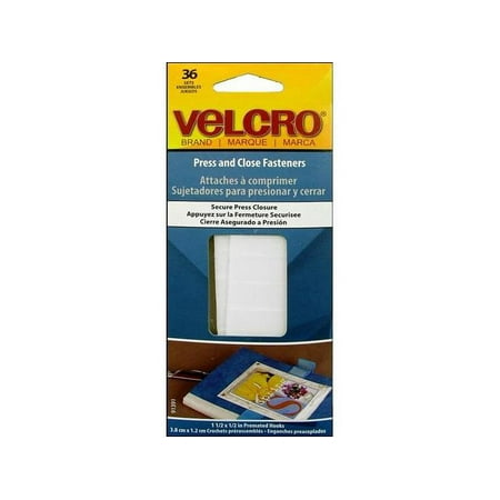 Velcro Adhesive Fasteners Press & Close 1.5x.5"Clr