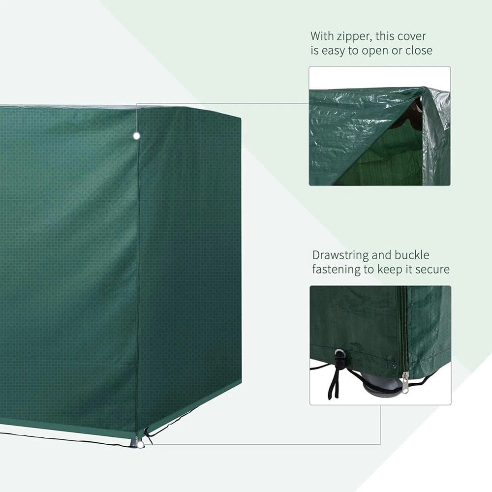 Spaco 3-Seater Patio Swing Cover, Outdoor Garden Furniture Protection Hammock Cover, 85" X 61" X 59" Waterproof Cover, Dark Green