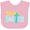 AD-Pink, variant on Inktastic Happy Easter with Cross in Teal Plaid Boys or Girls Baby Bib