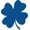 Blue, variant on White Picniva 4 Leaf Clover Decal Vinyl Sticker|Cars Trucks Walls Laptop|5 in