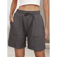 thumbnail image 6 of Women Sweat Shorts Summer Loose Athletic Short Drawstring Waist Lounge Running Shorts with Pockets Dark Gray XXL, 6 of 9