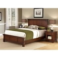 thumbnail image 3 of Homestyles Aspen Lit Grand en Bois et Table de Nuit, Brun, 3 of 8