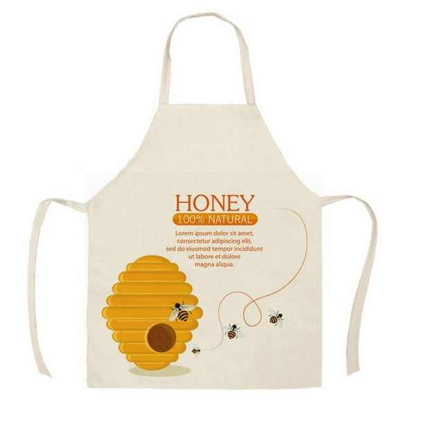 Delantal sin mangas de lino estampado para fiestas Delantal de cocina sin mangas resistente al aceite y las manchas
