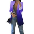 thumbnail image 2 of Vedolay Coats Suit Jackets for Women Plus Size Casual Long Sleeve Open Front Cardigan Work Office Blazer Jacket,Purple L, 2 of 5