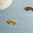 thumbnail image 6 of SAFAVIEH Kids Cars Stripes Runner Rug, Light Blue/Yellow, 2'6" x 8', 6 of 7