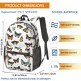thumbnail image 3 of Butterfly and Brown Orange Pattern 17" School Backpacks for Teens,Waterproof Oxford Fabric,S-Shape Padded Straps for School,Travel,Hiking,Camping, 3 of 6