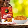 RITZ Toasted Chips Honey BBQ Crackers, Party Snacks, 8.1 oz-4pk, With Olive Green Bowl By ValueNest
