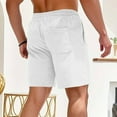 thumbnail image 5 of Havenre Men's Corduroy Shorts Lightweight Casual Elastic Waist Drawstring Lightweight Summer Beach Shorts with Pockets White M, 5 of 7