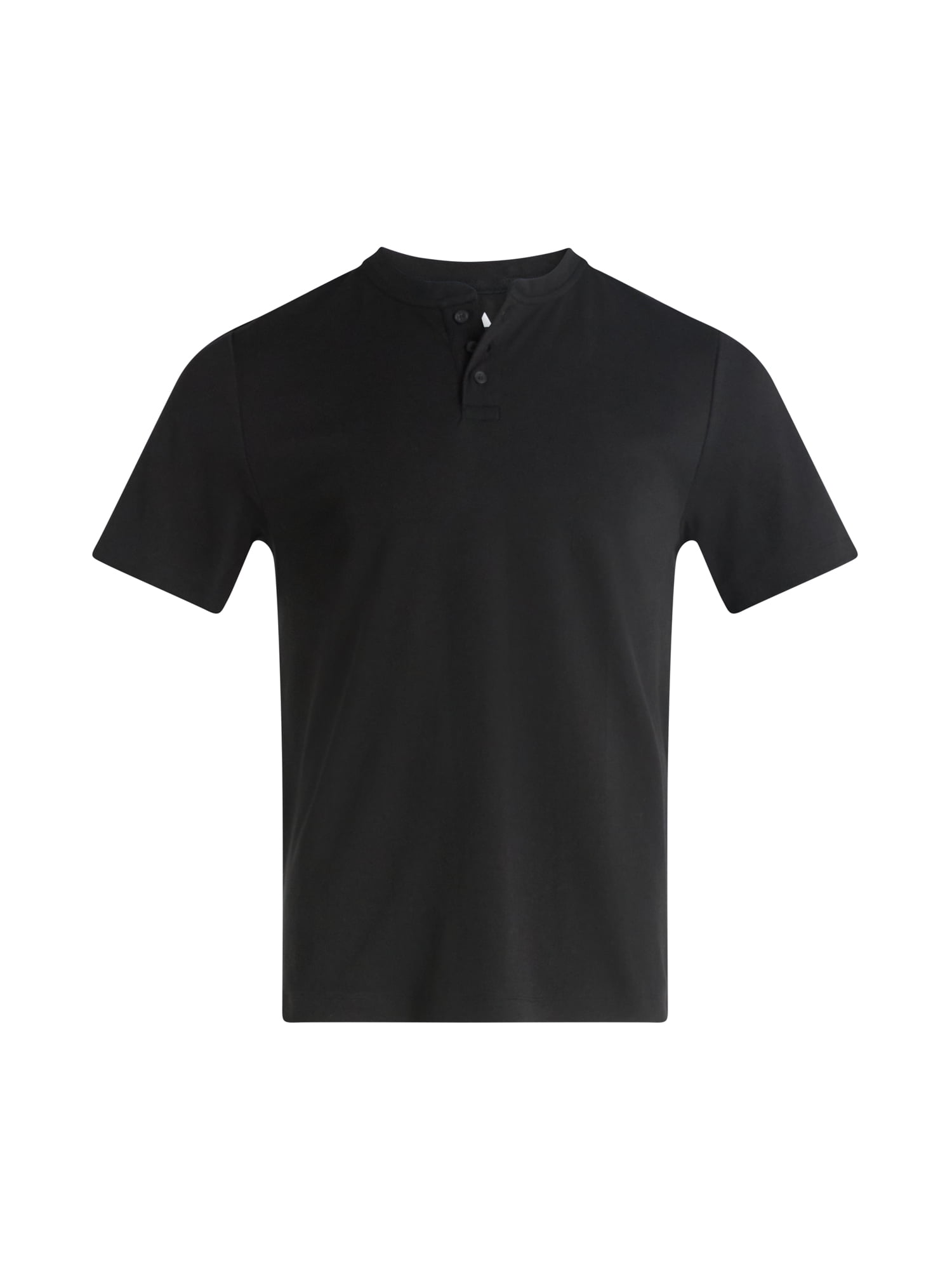 Free Assembly Men's Cotton Henley Shirt with Short Sleeves, Sizes XS-3XL