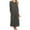 Small Polka Black, variant on MOA Collection Women's Loose Fit Scoop Neck 3/4 Sleeve Polka Dot Patterned A-Line Midi Dress