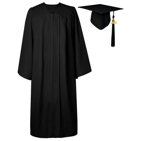 Gorra y bata de graduación GraduatePro Matte 2025 Black 48