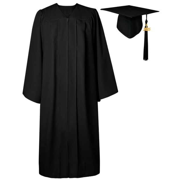 Gorra y bata de graduación GraduatePro Matte 2025 Black 48