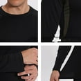 thumbnail image 6 of LNWUY Men's Fleece-Lined Thermal Long Sleeve Shirt Top, Winter Base Layer for Outdoor Sports, Quick Dry Indoor Fitness Black XXXXL, 6 of 9