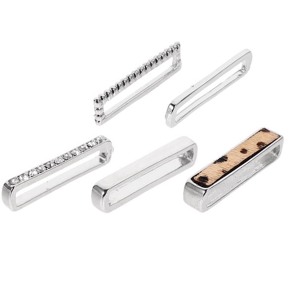 Shisuyan Zinc Alloy Watchband Charms Assorted Color 5Pcs 0.94X0.20X0.20In