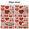 thumbnail image 4 of Nawypu  Dog Paw Print with Hearts Round Tablecloth, Fitted Round Table Cloth with Elastic Edge Wipeable Table Protector for Indoor Outdoor Party Picnic, 4 of 7