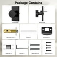 thumbnail image 7 of Door Knob, Privacy Brushed Door Knobs with Lock, Rectangle Modern Door Handles, Matte Black, 7 of 7