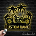 thumbnail image 3 of Handmadetneonsign Custom Motorbike At The Beach Metal Wall Art LED Light, Motocross Club Home Decor, 3 of 5