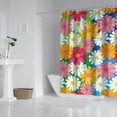 thumbnail image 2 of Waterproof Textures Daisy Flowers Shower Curtain 72x72 Inch Boho Style Polyester Unique Shower Curtain for Bathroom Hotel Home Decor with 12 Plastic Hooks, 2 of 5