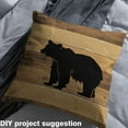 thumbnail image 2 of jejeloiu Black Bear Fabric by the Yard 10 Yards,Jungle Wildlife Room Decor Fabric by the Yard,Old Wooden Board Sewing Fabric For Tees,Super Cozy Room Decor, 2 of 6