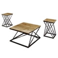 thumbnail image 3 of Castle Place Shabby Chic 3- Pieces Coffee Table Set, Light Oak, 3 of 13