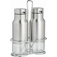 thumbnail image 2 of Trudeau Oil & Vinegar Bottle With Caddy Set, Stainless Steel, 12 1/2 oz, 2 of 5