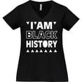 thumbnail image 3 of Inktastic I am Black History Women's Plus Size V-Neck T-Shirt, 3 of 5