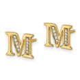 thumbnail image 2 of 14k Diamond Initial M Post Earrings EM4170M, 2 of 3