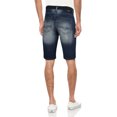 thumbnail image 2 of Men's Flex Stretch Slim Skinny Fit Casual Denim Jeans Shorts, Belted Indigo, Size 28, 2 of 3