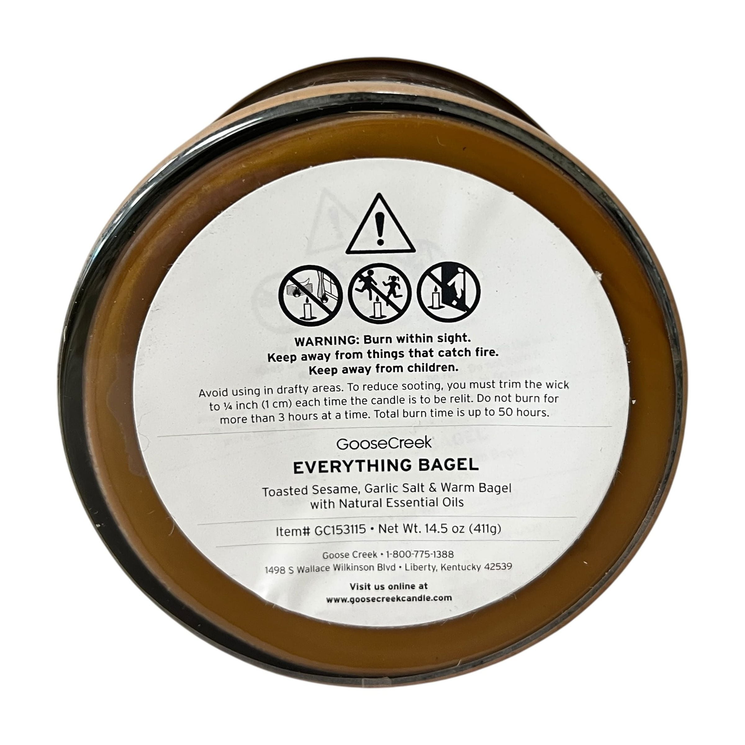Goose Creek Everything Bagel Scented 3 Wick Candle 14.5 oz