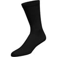 thumbnail image 2 of 2-12 Pairs Premium Women’s Colorful Soft Breathable Cotton Crew Socks, Non-Binding & Comfort Diabetic Socks (Fits Shoe Size 6-10) (Black, 12 Pack), 2 of 3
