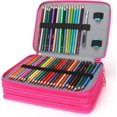 thumbnail image 4 of GHSDFBB Deluxe PU Leather Pencil Case with Zipper Closure, Rose Red, 200 Count, 4 of 6