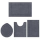 thumbnail image 4 of MeyJey Juego de 4 Tapetes de Baño, Tapetes de Baño, Tapete de Baño de Microfibra Antideslizante, Ultra Suave, con Contorno en Forma de U, Tapete de Baño para Baño, Ducha en el Suelo, Gris Oscuro, 4 of 15