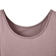 thumbnail image 4 of Tank Tops for Women Plus Size under $3 Sleeveless Solid Color Round Neck Casual Tank Top Khaki 3XL, 4 of 6